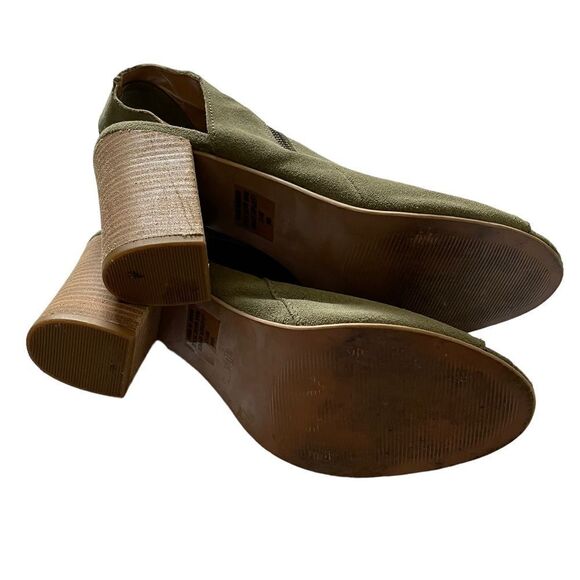 DIBA Peep Toe Ankle Bootie Green Size 10 - Picture 6 of 7